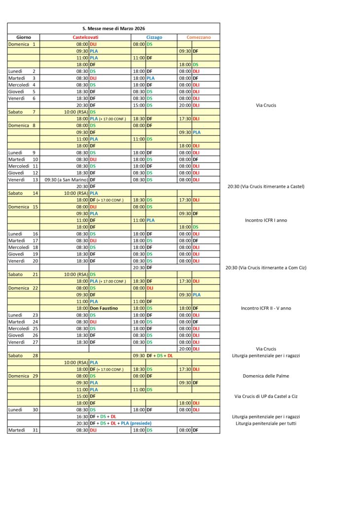 Marzo 2026 page 0001 - Unità Pastorale Santa Maria delle Nuvole